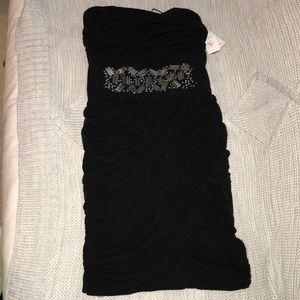 Strapless Cocktail Dress with Beading